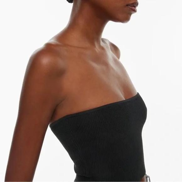 ARITZIA Babaton Sculpt Knit Cropped Tube Top - Picture 4 of 6